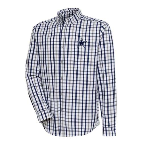 Lids Milwaukee Brewers Antigua Ease Flannel Button-Up Long Sleeve Shirt -  Navy/White