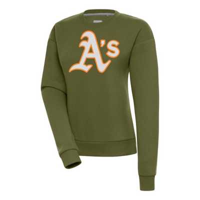 Oakland Athletics Antigua Victory Pullover Hoodie - Green, Size: Large