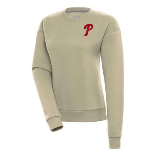 Women's Antigua Red Philadelphia 76ers Victory Crewneck Pullover Sweatshirt Size: Extra Large