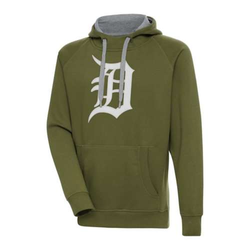 Antigua Detroit Tigers Chest Logo Victory Hoodie