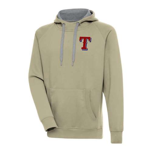 Antigua Texas Rangers Left Chest Logo Victory Hoodie