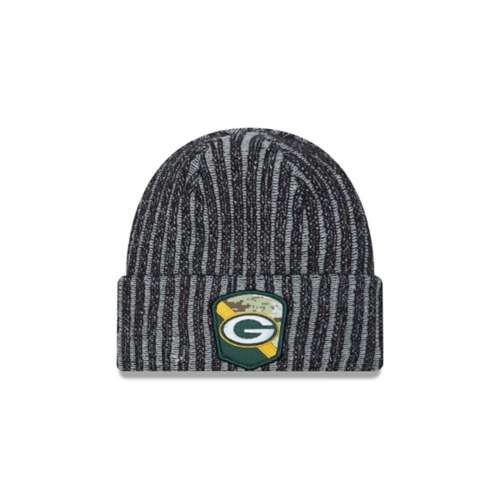 Green Bay Packers New Era Black 2023 Salute to Service Knit Hat - Men's