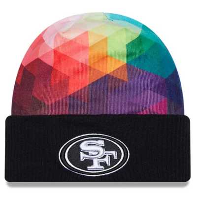 Youth New Era Black San Francisco 49ers 2023 NFL Crucial Catch Cuffed Knit Hat