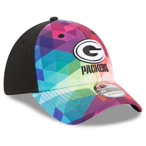 Green Bay Packers New Era 2023 Crucial Catch 39THIRTY Flexfit Hat M/L Multi/Black