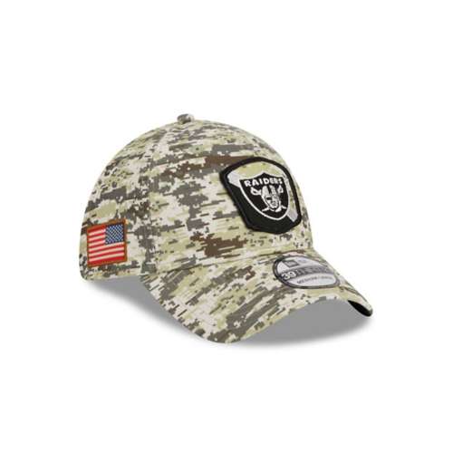 Las Vegas Raiders New Era 2023 Salute to Service 39THIRTY Flexfit Hat S/M Camo