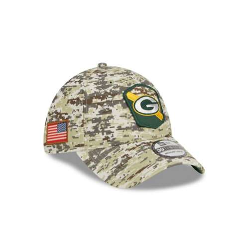 New Era Men's Camo Green Bay Packers 2023 Salute to Service 39THIRTY Flex Hat - Camo