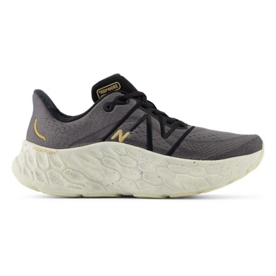 Women's New Balance Fresh Foam X More V4 Running Shoes - Grey/Gold/Black