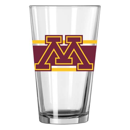 Logo Brands Minnesota Golden Gophers 16oz. Stripe Pint Glass