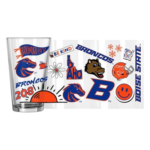 Logo Brands Boise State Broncos 16oz Native Pint Glass