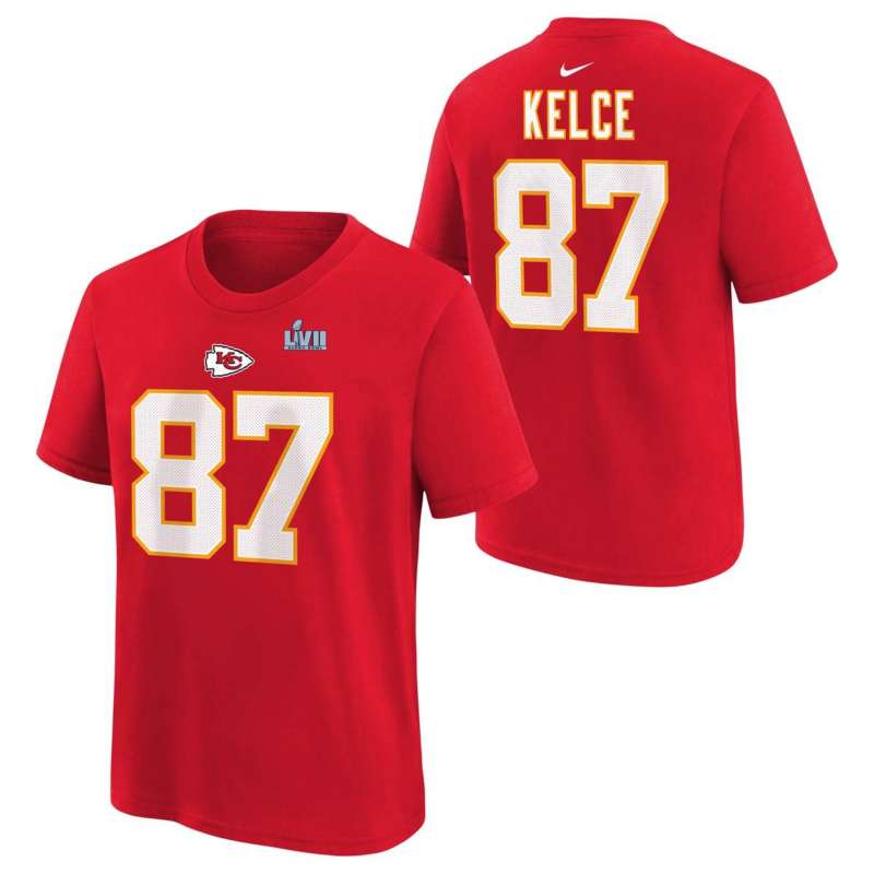 Lids Travis Kelce Kansas City Chiefs Nike Super Bowl LVII Name & Number T- Shirt