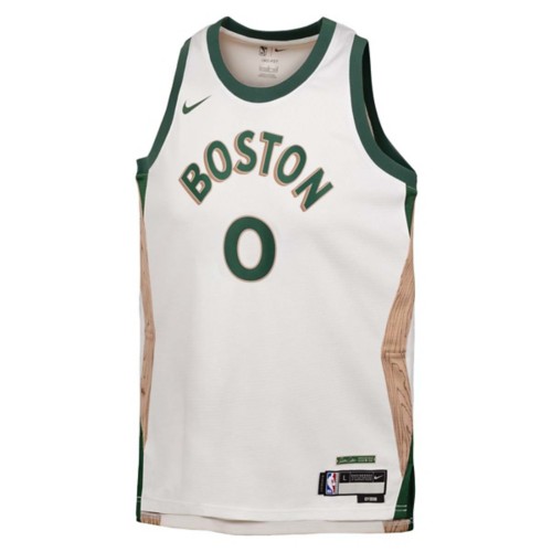 Youth Nike Jayson Tatum White Boston Celtics 2023 24 Swingman Replica Jersey City Edition