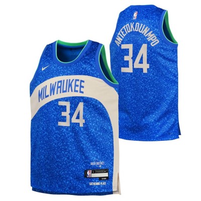 Nike Kids' Milwaukee Bucks Giannis Antetokounmpo #34 2023 City Edition Jersey