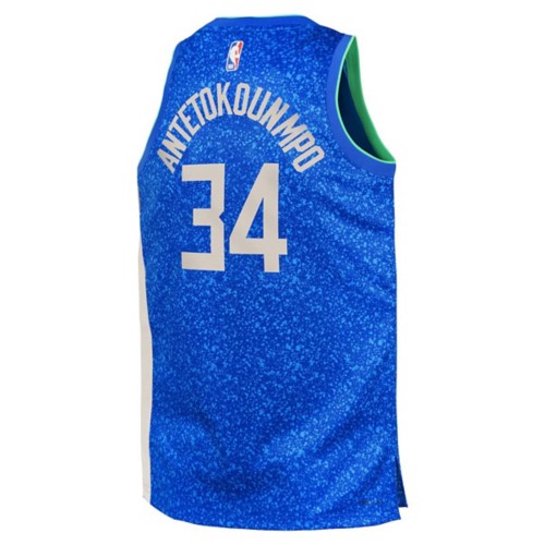 Nike Kids Milwaukee Bucks Giannis Antetokounmpo 34 2023 City Edition Jersey
