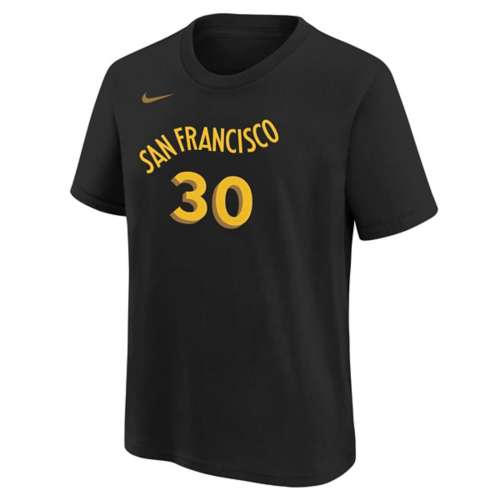 Nike Kids' Golden State Warriors Steph Curry #30 2023 City Edition Name & Number T-Shirt