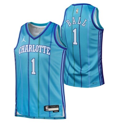Nike Kids' Charlotte Hornets Lamelo Ball #1 Hardwood Classic Jersey