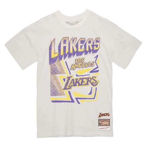 Mitchell and Ness Los Angeles Lakers Sidewalk Sketch T-Shirt