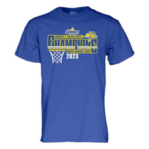 Blue 84 South Dakota State Jackrabbits 2023 Basketball Summit League Champions T-Shirt