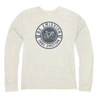 Men's Blue 84 0% Emission 100% Emotion Long Sleeve Cycling T-Shirt