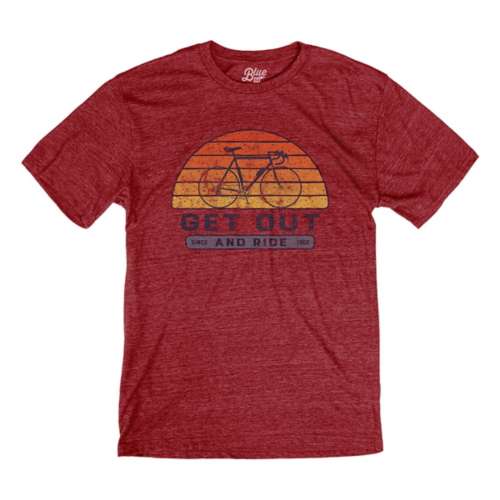 Men's Blue 84 Get Out And Ride Cycling T-Shirt