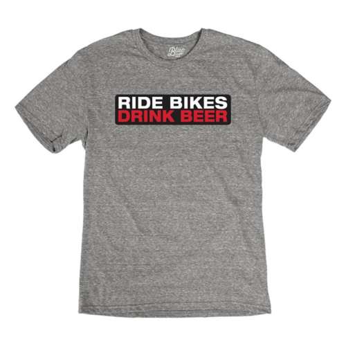 Men's Blue 84 Ride Bikes Drink Beer Cycling T-Shirt