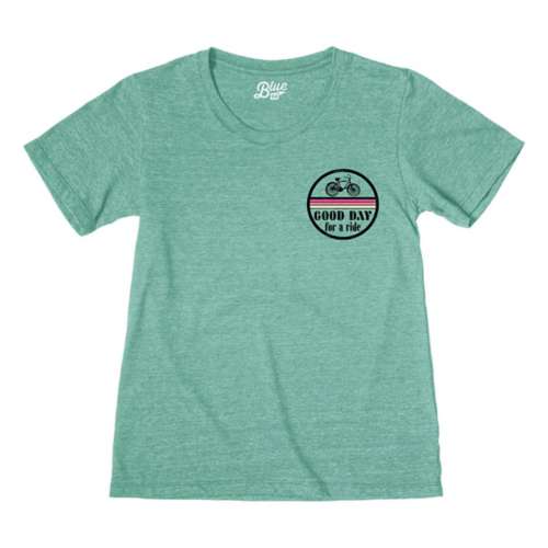 Women's Blue 84 Good Day For A Ride Cycling T-Shirt