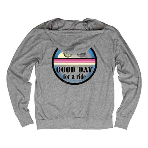 Women's Blue 84 Good Day For A Ride Sunset hoodie
