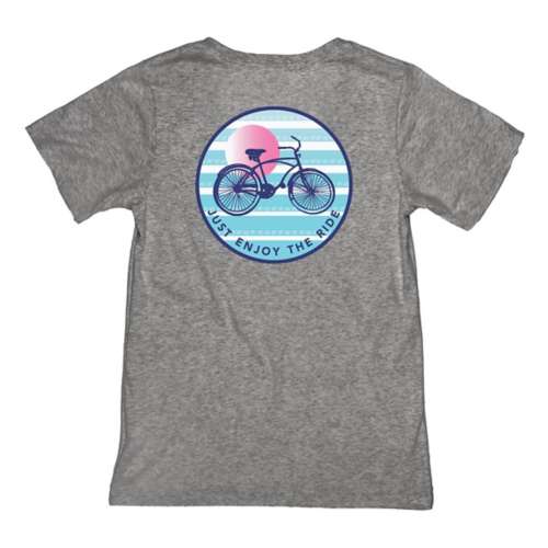 Women's Blue 84 Just Enjoy The Ride V-Neck Cycling T-Shirt