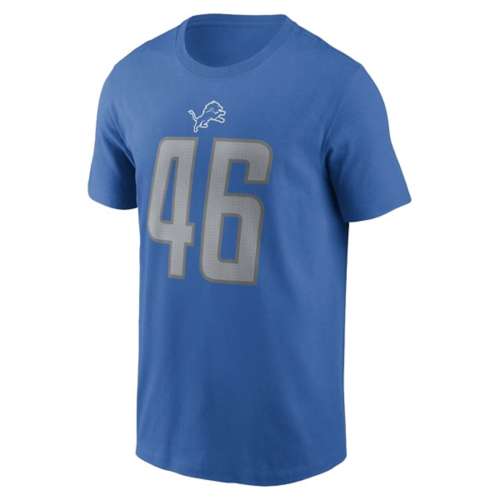 Jack Campbell Detroit Lions Nike Name and Number T-Shirt - Blue Medium