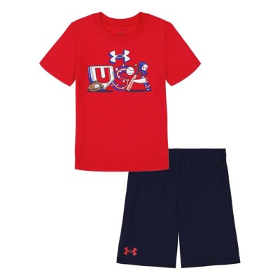 Baby Under Armour USA Baseball T-Shirt and Shorts Set