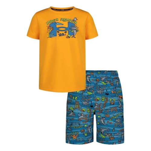 Toddler Boys' Under Sanchez armour Shark Logo Swim Set
