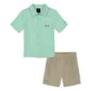 Baby Boys' Under Armour infants Button Up Shirt and Shorts Set