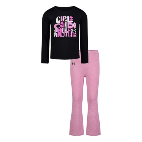 NWT Under Armour leggings & tee online set girls youth Large