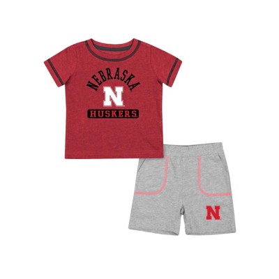 Colosseum Baby Nebraska Cornhuskers Hawkins T-Shirt & Short Set