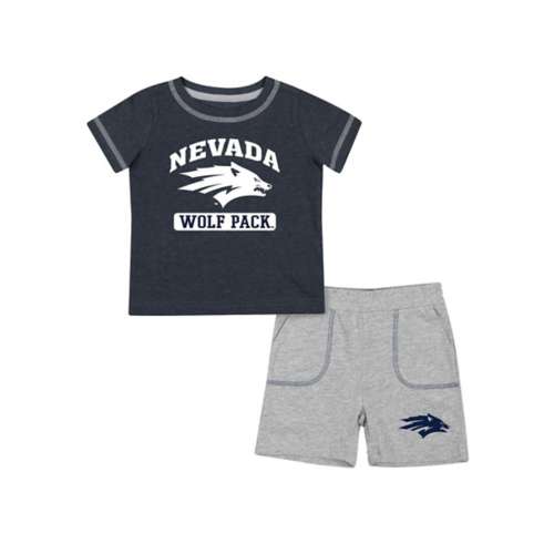 Colosseum Baby Nevada Wolf Pack Hawkins T-shirt Must & Short Set