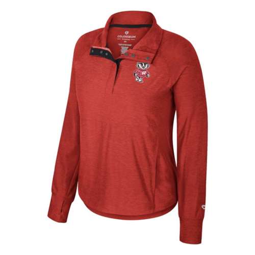 Colosseum Women's Wisconsin Badgers Dash Long Sleeve 1/4 Zip