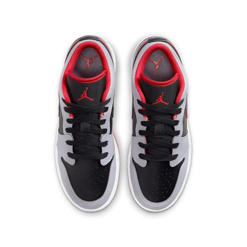 Air Jordan 1 Low GS Big Kids Black Fire Red Cement Grey White