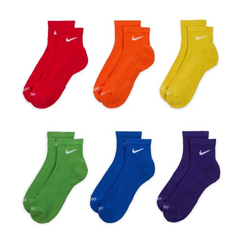 Adult Nike Everyday Plus Cushioned Training 6 Pack Quarter Running Socks