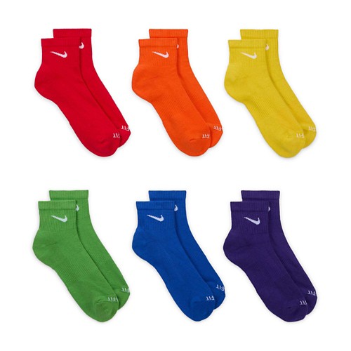 Adult Nike Everyday Plus Cushioned Training 6 Pack Quarter Running Socks