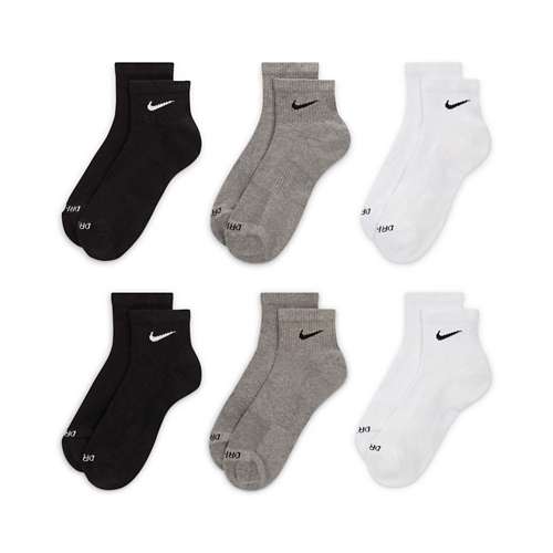 Adult Nike Everyday Plus Cushioned 6 Pack Ankle Running Socks