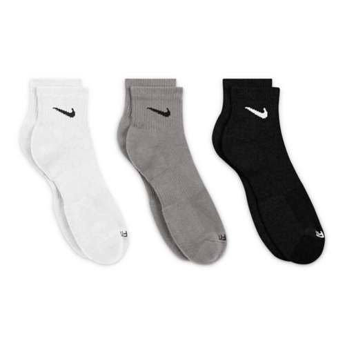 Adult Nike Everyday Plus Cushioned Training 3 Pack Ankle Socks