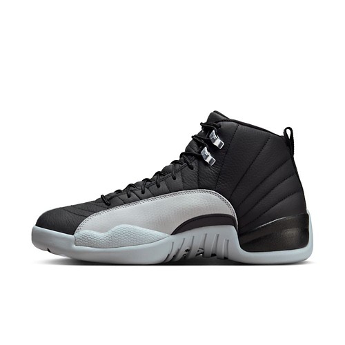 Black and gray jordan 12 best sale