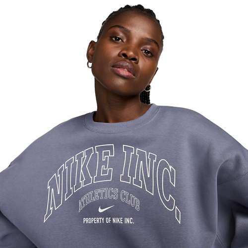 Women's nike HomeTurf Sportswear Phoenix Fleece Vintage Crewneck Sweatshirt