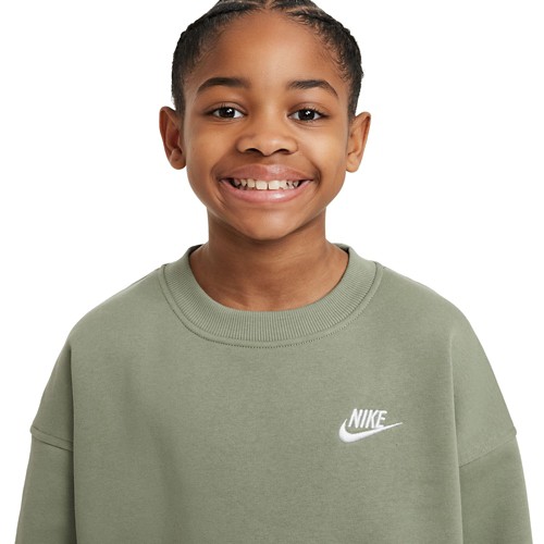 Kids' Nike Sportswear Club Fleece Oversized Crew Neck Sweatshirt