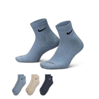 Adult Nike Everyday Plus Cushioned Training Quarter Running Socks XLarge Carbon Heather/Black 6 Packs