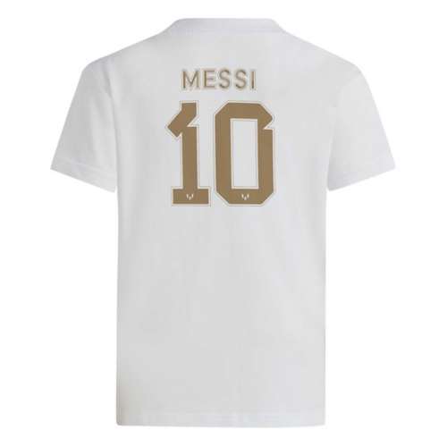 adidas Kids' Inter Miami CF Lionel Messi #10 Gold T-Shirt