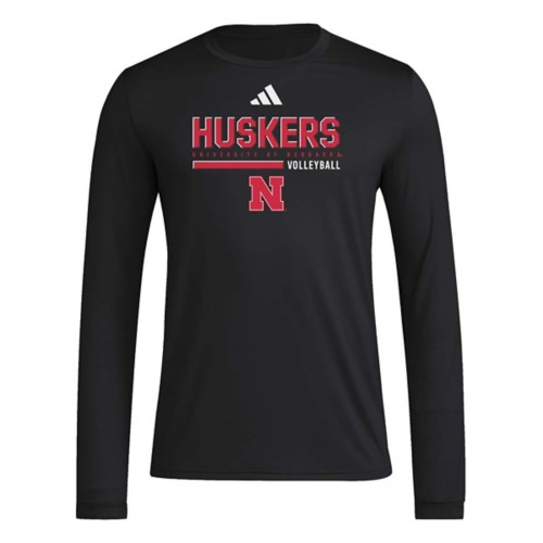 adidas Nebraska Cornhuskers Locker Volleyball Long Sleeve T-Shirt
