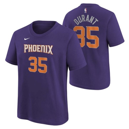 Nike Youth Kevin Durant Purple Phoenix Suns Icon Name Number T Shirt Size Small