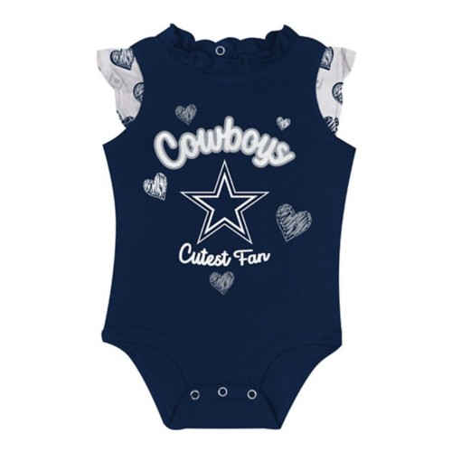 Genuine Stuff Baby Dallas Cowboys Happy Heart Onesie Set