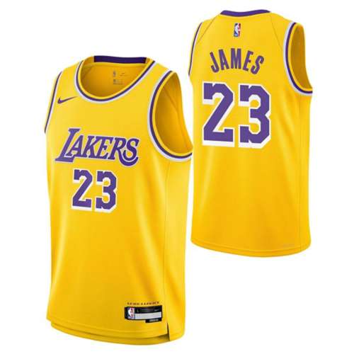 Youth Nike LeBron James Gold Los Angeles Lakers Swingman Jersey - Icon Edition Size: Large