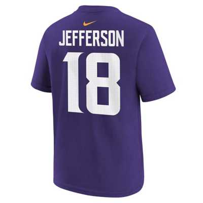 Nike Youth Minnesota Vikings Justin Jefferson #18 Purple T-Shirt